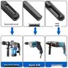 Rotary Hammer Drill Adapter with Square, Round, and Hex Handle Connectors for Wall and Brick Drilling