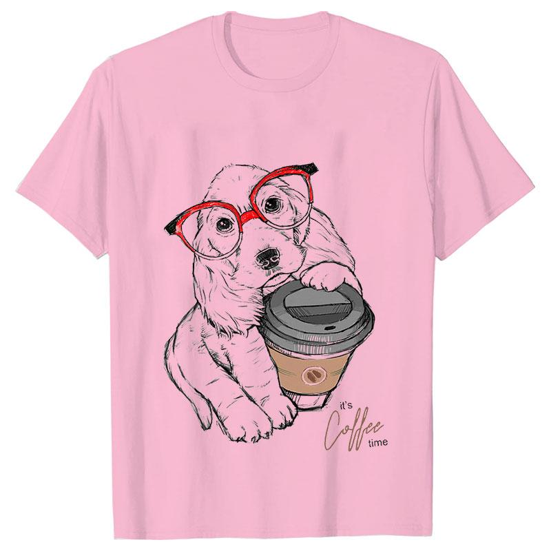 Short Sleeve Casual Ladies Fashion Female Graphic Tee Women French Bulldog Coffee Funny Clothing Summer T Clothing T-shirts