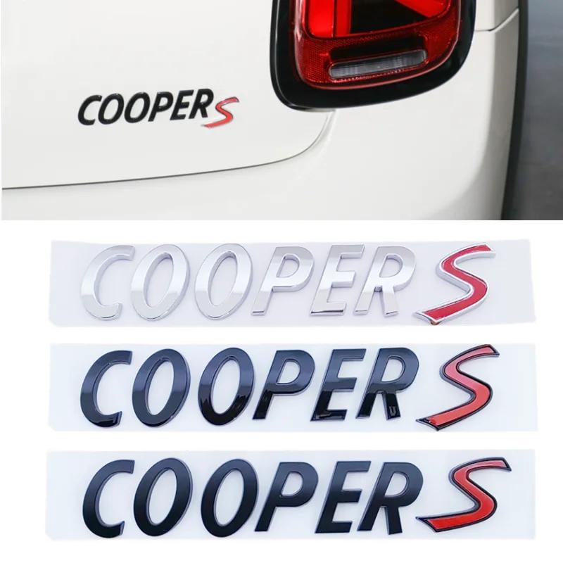 NEW 3D ABS Car Letters Logo Cooper S Rear Trunk Badge Emblem Decals Sticker For MI-NI R55 R56 F56 R50 R52 F55 JCW R53 Accessories
