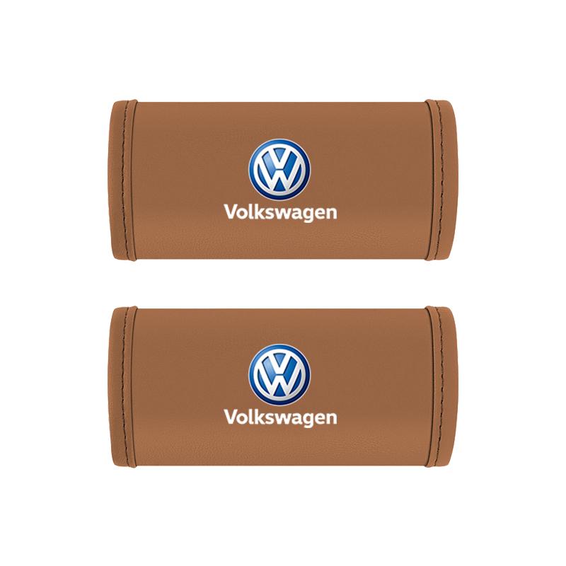 Для Volkswagen 2 шт. Автомобильная противоскользящая ручка для вытягивания Защитная крышка ручки из кожи для интерьера автомобиля Для Volkswagen VW Golf T5 ID3 T-ROC Atlas T-Cross Jetta