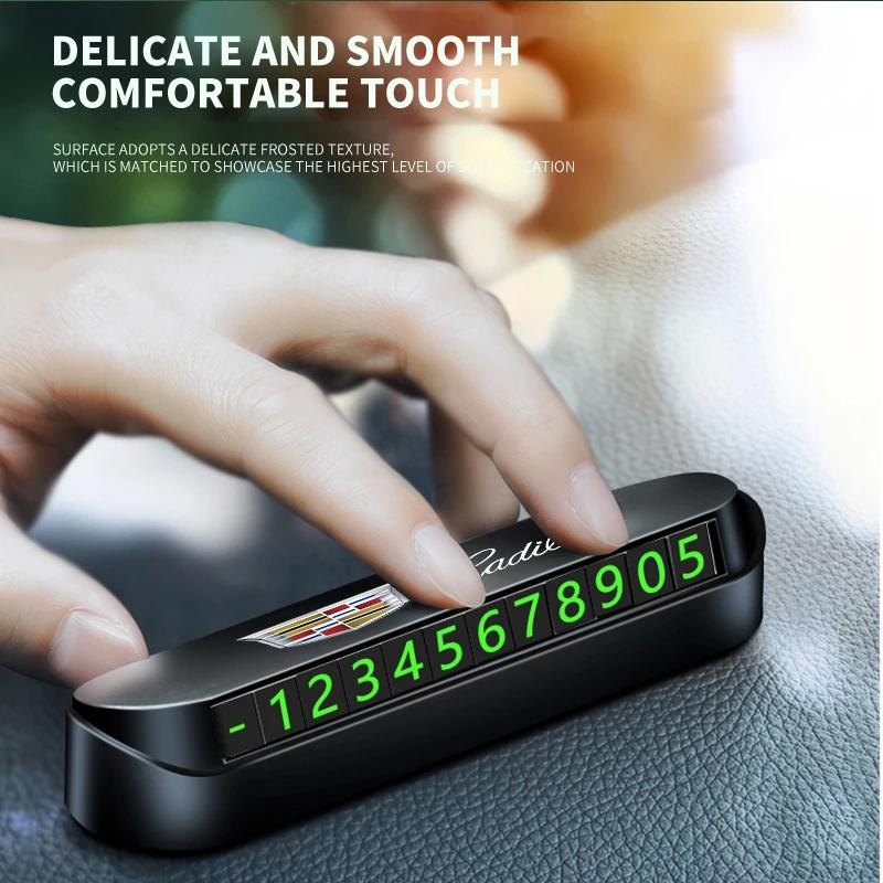 Автомобильная временная парковочная карта Карта с номером телефона Номерной знак Телефон Аксессуары Для Cadillac SRX ATS XTS CT4 CT5 CT6 XT4 XT5 XT6