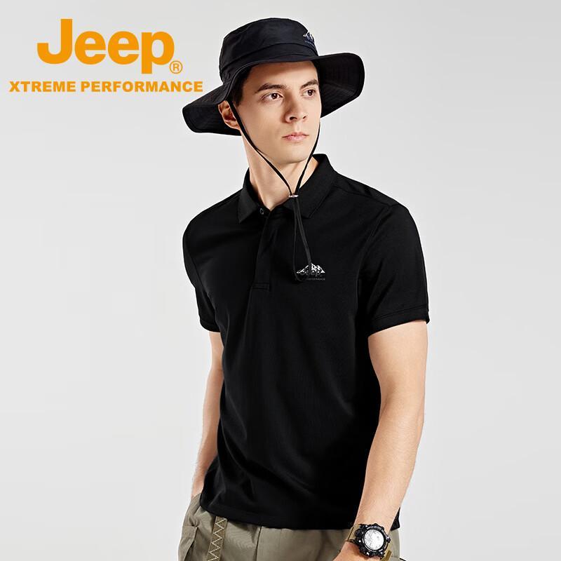 Jeep Мужская летняя быстросохнущая футболка-поло для активного отдыха
