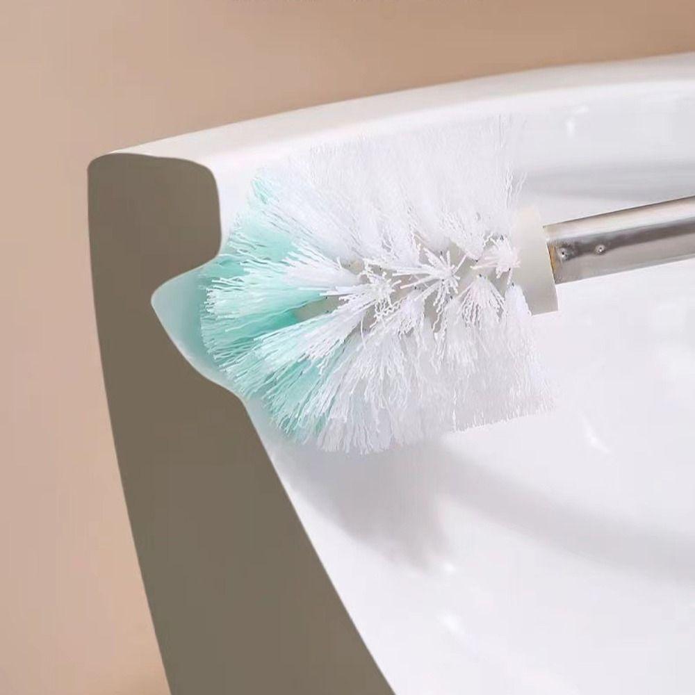Rubber Toilet Bowl Brush with Holder Round Head Cleaning Brush Closestool Brush Household