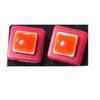 [R8203] - Orange Red 'Coloring' Earrings - 12x12 Mm
