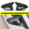For Hyundai Elantra Avante AD 2016- Rearview Side Mirror Cover Wing Cap Exterior Door Rear View Case Trim Carbon Fiber