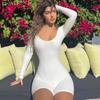 Woman's Jumpsuit Gym Bodysuit Shorts Workout Playsuits Long Sleeve Yoga Butt Lifting Fitness Overalls Clothes