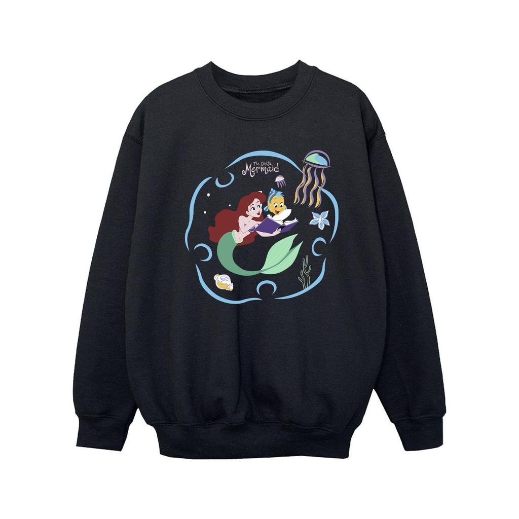 Disney Свитшот для девочек «Русалочка читает книгу»