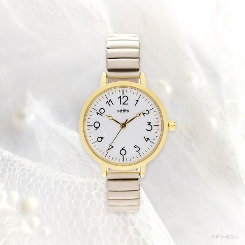 Fieldwork Women's Analog Watch with Bellows Strap, Stainless Steel, White, Maruru, YM118-1