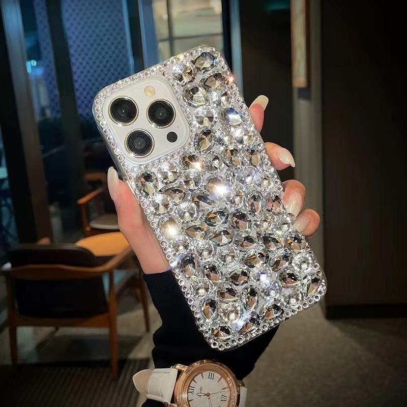 Роскошный полностью бриллиантовый защитный чехол для iPhone 17 Pro Max, iPhone 16 и iPhone 13 - Модный и ударопрочный.