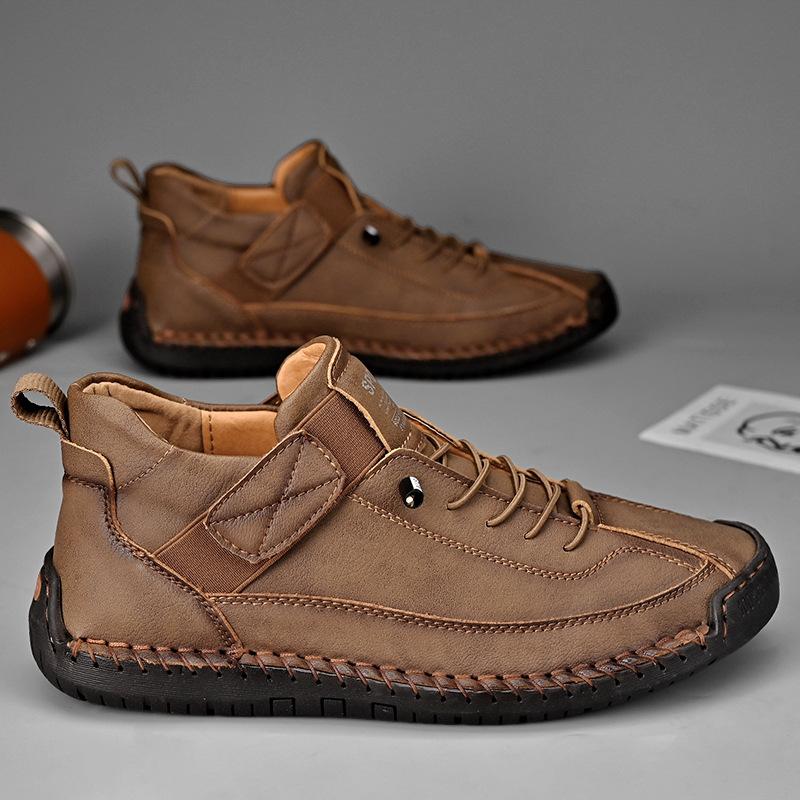 Большой размер мужские полусапоги Мартин на осень и зиму, уличная повседневная обувь, прошитая мужская обувь