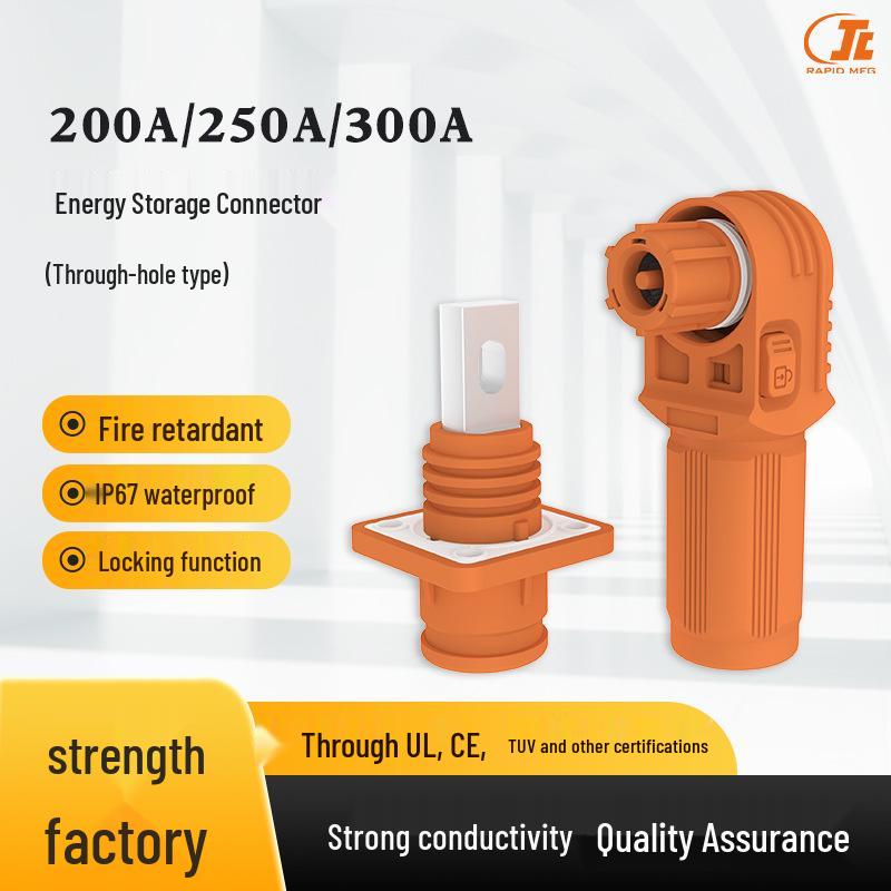 High Current Energy Storage Connectors (200A, 250A, 300A) for Lithium Battery Quick Plug-in Wiring Terminal