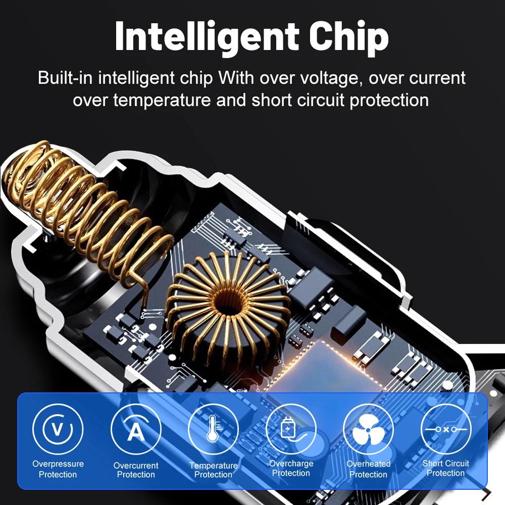 Автомобильное зарядное устройство для телефона новой модели 2025 года с быстрой зарядкой QC3.0, многофункциональный автомобильный адаптер 1 к 5, автомобильный зарядный концентратор на 5 портов с