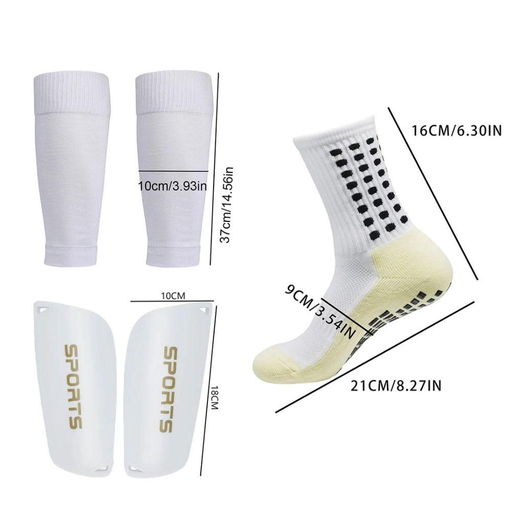 3pcs/set Durable Football Shin Pads Lightweight Football Ankle Socks Protective Equipment