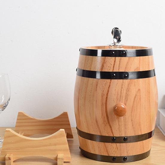 Дубовая бочка для вина 1/1,5/3 л с подставкой, винтажная бочка для выдержки виски, диспенсер, деревянная бочка