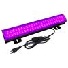 50W 96 LED Black Light Bar 395-400nm UV Blacklights Purple Light Bar with  Plug for Glow Party Fluorescent Paint Stage Decor