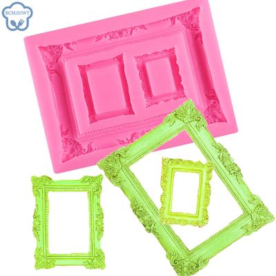 Классический ретро-рамка Po Diy Fondant торт бисквит глина эпоксидная смола гипс украшения лепной инструмент для моделирования ручной работы силиконовая форма
