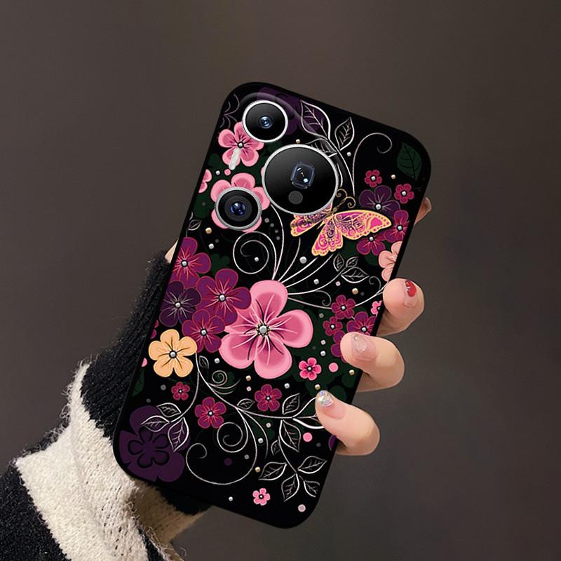 Чехол для Huawei Pura 70 Черный Матовый Милый Мягкий Силиконовый ТПУ Чехлы для Pura70 Pro Pura 70 Pro+ Плюс Ультра Чехол Защитный Fundas
