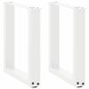 VidaXL Coffee Table Legs U-Shape 2 Pcs White 38 X (42-43) Cm Steel 4013153