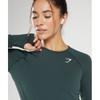 Gymshark Vital Seamless 2.0 Light Long Sleeve Top Woodland Green Marl B4a8c Ebtf