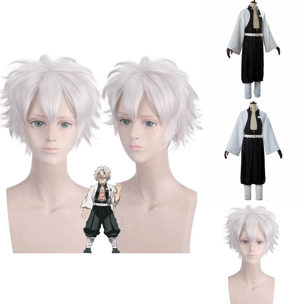 Потрясающий набор для косплея «Истребитель демонов: Клинок, рассекающий демонов» Столп Ветра Санеми Шинадзугава для поклонников аниме