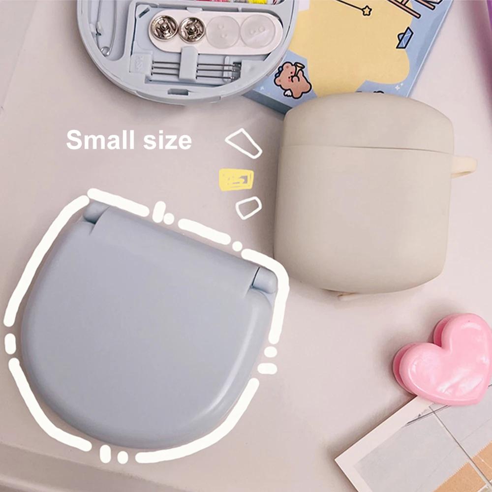 Практичный набор ниток для напёрстка, пластиковая мини-многофункциональная портативная подарочная швейная коробка для путешествий, аксессуары для ручного шитья