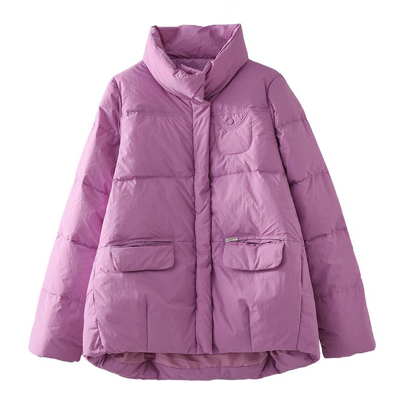 Короткая куртка-пуховик женская 2024 новая зимняя женская одежда свободная повседневная 90 пуховая куртка-пуховик