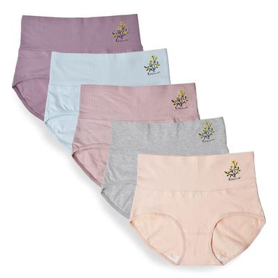 Пот Большой Покрывает Красивую Задницу Женских Шорт [TDIOSN], Глубокие, Хлопковые, Мягкие, Не Стягивающие, Впитывающие, Дышащие, Размер, Живот, [Набор 5,