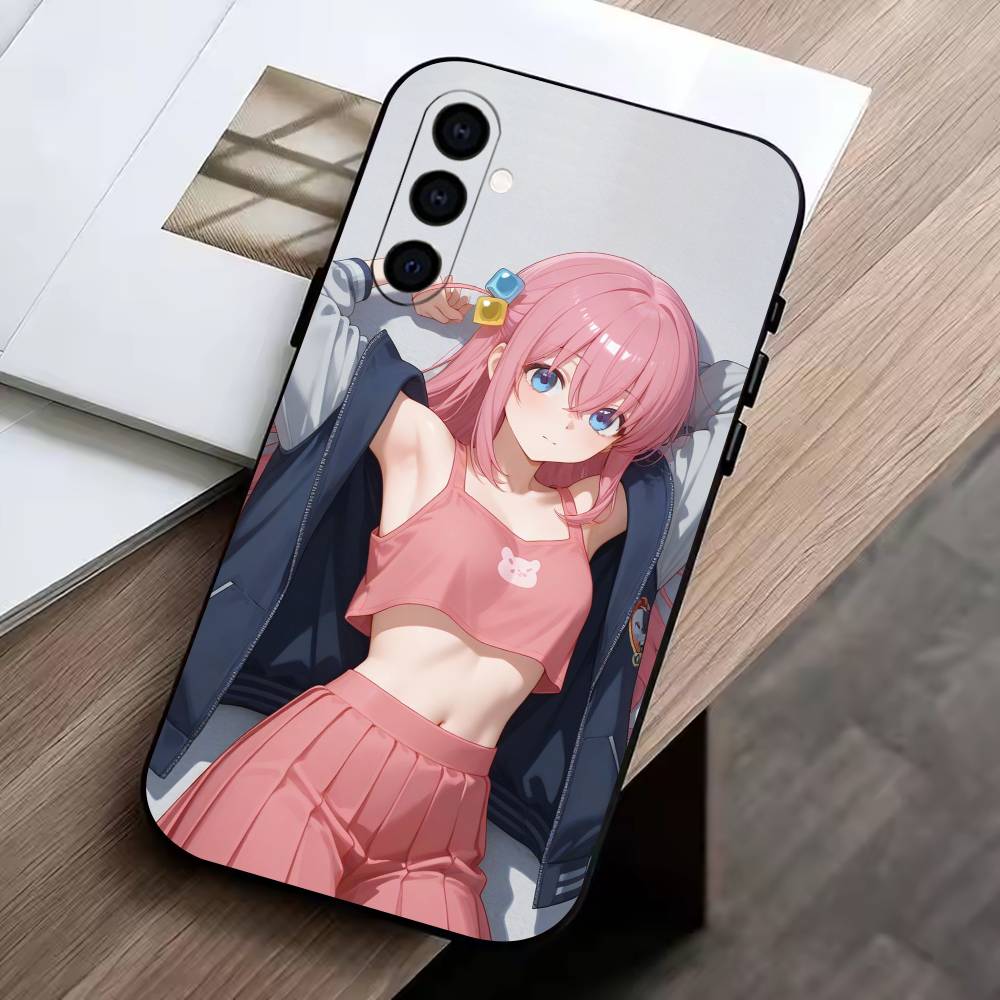 Anime B-Bocchi the Rock Hitori G-Gotoh Phone Case For Samsung Galaxy A73,A72,A71,A70,A53,A52,A51,Others Soft Black Cover