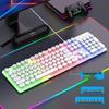 Punk Retro Wired Keyboard & Mouse with USB, Multi-key Anti-ghosting, Universal for Gaming & Office.