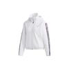 Printed Sports Hooded Fleece Jacket Women Jackets White GG0764