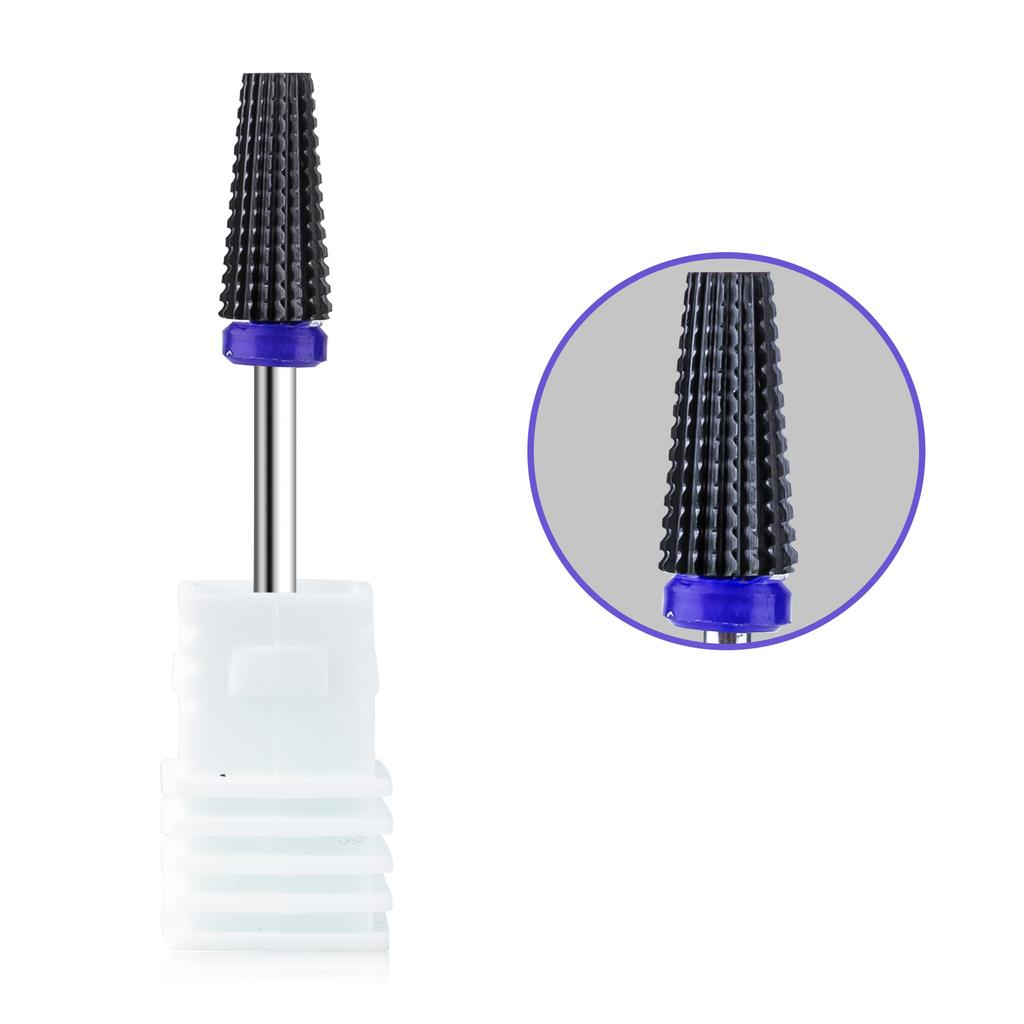 Керамическая фреза, маникюрные сверла для ногтей, электрические пилочки для ногтей, розовые, синие, шлифовальные насадки, фрезы, резак, аксессуары для заусенцев