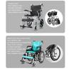 Portable Wheelchair Scooter Small Simple Folding Lightweight Inflatable Travel Elderly Trolley Foldable Armrest 20 Inch Large Tire