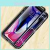 Магнитный чехол-книжка для iPhone X 8 7 Plus, прозрачная защитная пленка из закаленного стекла, чехлы для телефона
