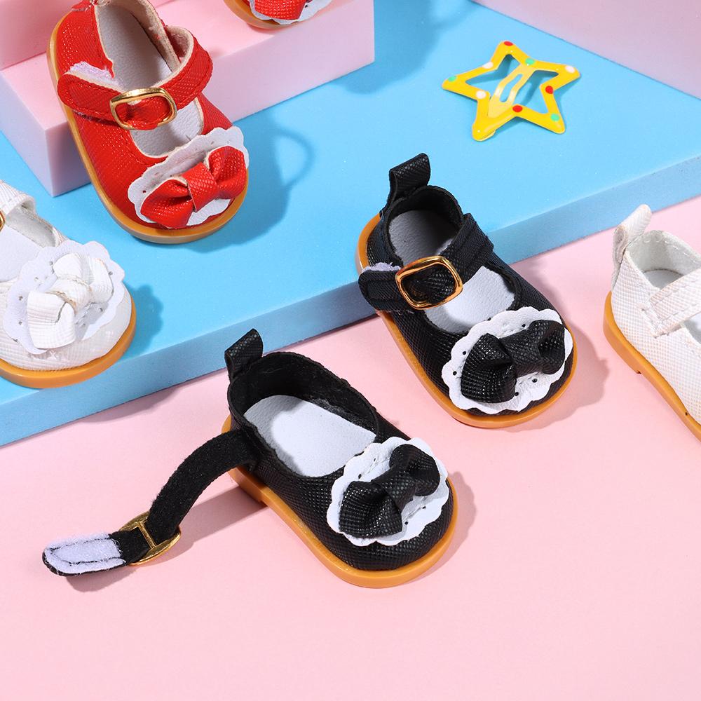 Gifts Doll Accessories Toys Mini Clothes Casual Shoes 14 Inches Doll Doll Shoes Bow Leather