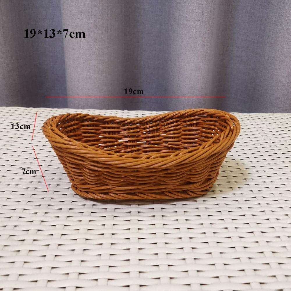 Плетеная корзина для подачи из ротанга и ивовой лозы, ручная работа, 8 стилей, корзина для хлеба, фруктов, овощей, для дома
