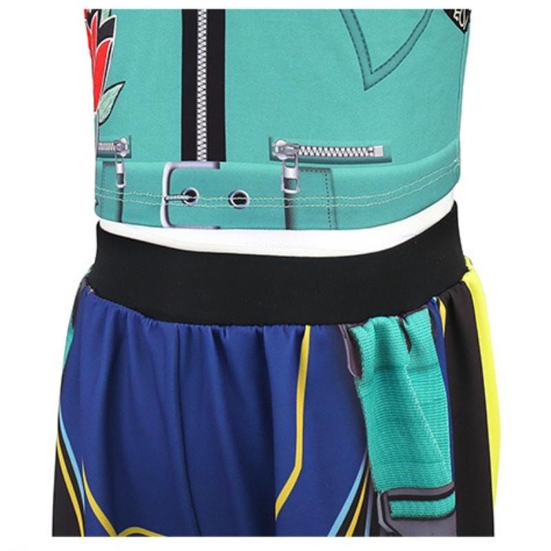 Kids Girls Party Cosplay Costume Children Singer School Stage Show Top Pants Dress Up Halloween Outfit