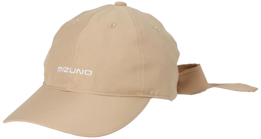 Mizuno Breath Thermo Golf Cap with and Ribbon, Moisture-Wicking Heat-Generating, E2MWA708, Women's, Beige, One-Size-Fits-All (Head Circumference