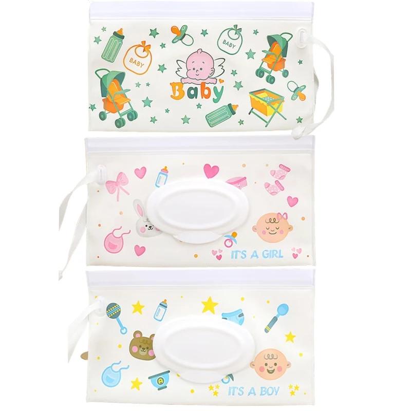3pcs Baby Wipe Storage Bag Tissue Holder Wet Wipes Storage Bag Facial Tissue Pouch for Travel Mask Bags Tissue Bag Oganizer