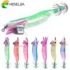5 шт. HENGJIA 9 г 9,5 см 2,0 # пластиковые приманки для кальмаров красочные светящиеся тонущие приманки