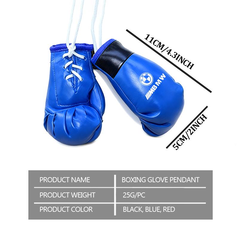 2pcs Mini Boxing Gloves Car Pendant Home Wall Hanging Decoration For BMW M Performance Alpina M3 M5 M6 X1 X3 X4 X5 G20 OF8