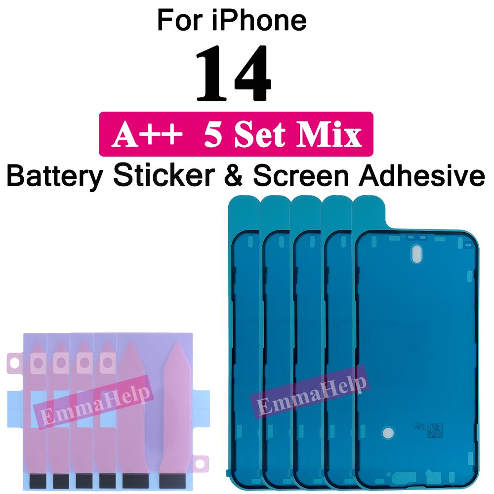5 комплектов Водонепроницаемый клей для батареи Для iphone 14 12 13 11 15 16 Pro Max Plus Герметичная наклейка Полоски клейкой ленты для рамки LCD