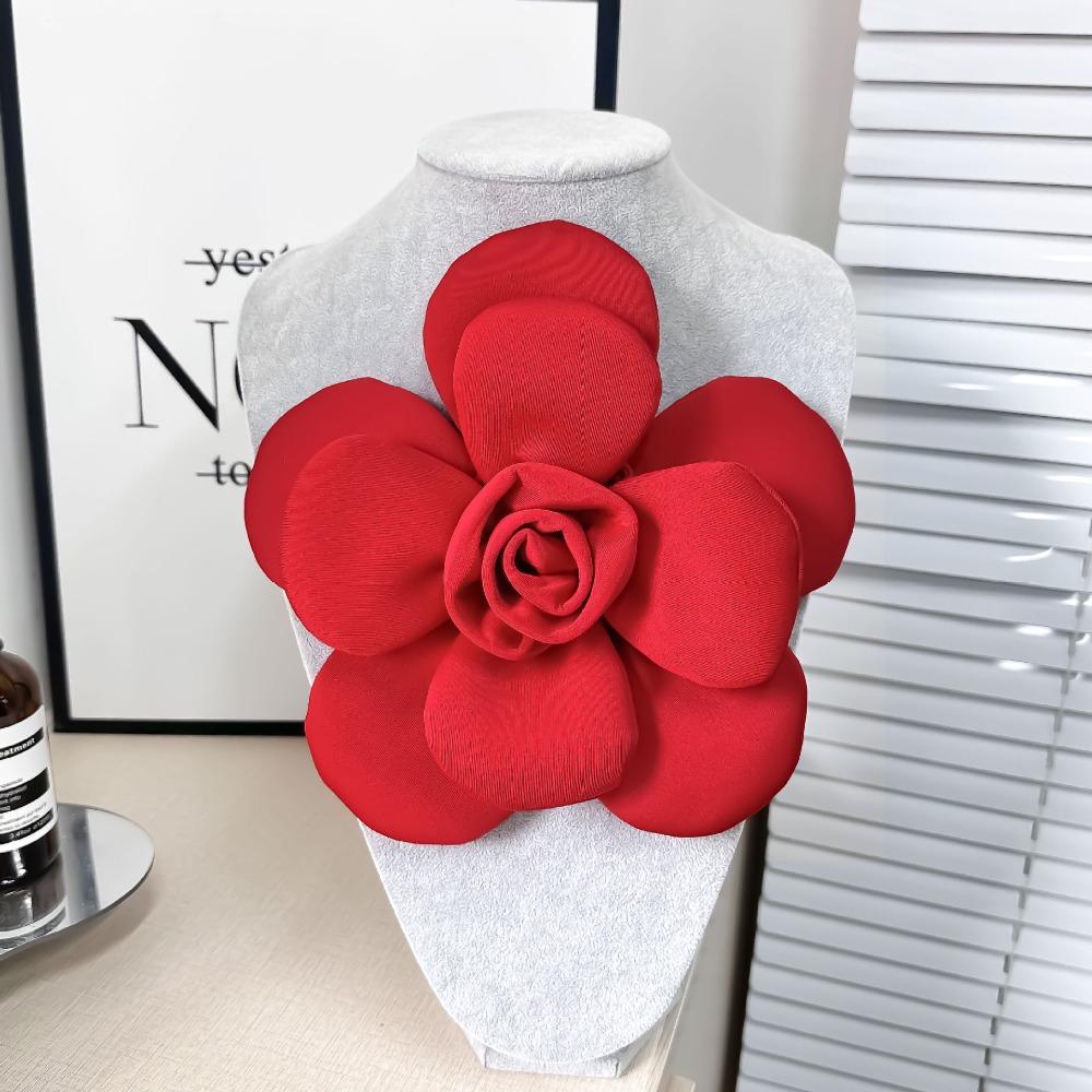 Exquisite Large Flower Corsage Soft Formal Dress Badge 22cm Camellia Brooch  Clothing Accessory