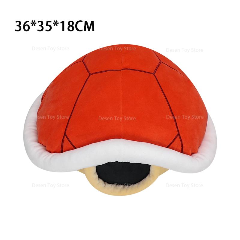 2 Styles Mario Stuffed Pillow Blue Spiny Shell Red Shell Pillow Animal Stuffed Plush Toy Kawaii Bedroom Gifts