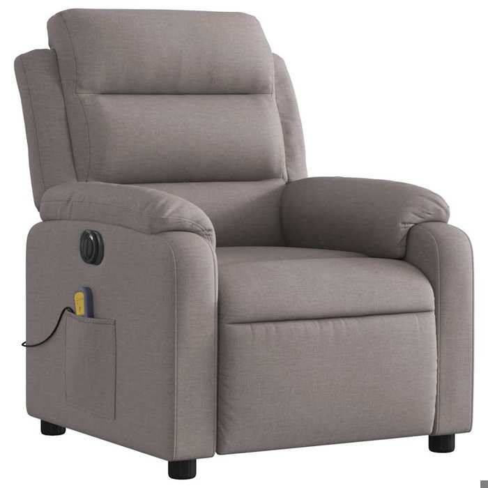 VidaXL Fauteuil de Massage Inclinable Électrique, Chaise de Relaxation avec Dossier, Siège avec Accoudoirs, Fauteuil TV de 3204976