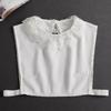 Fashion White Fake Collar Women Detachable Collars Black Woman False Collar Lace Removable Half Shirts Tie Top Collars Decor
