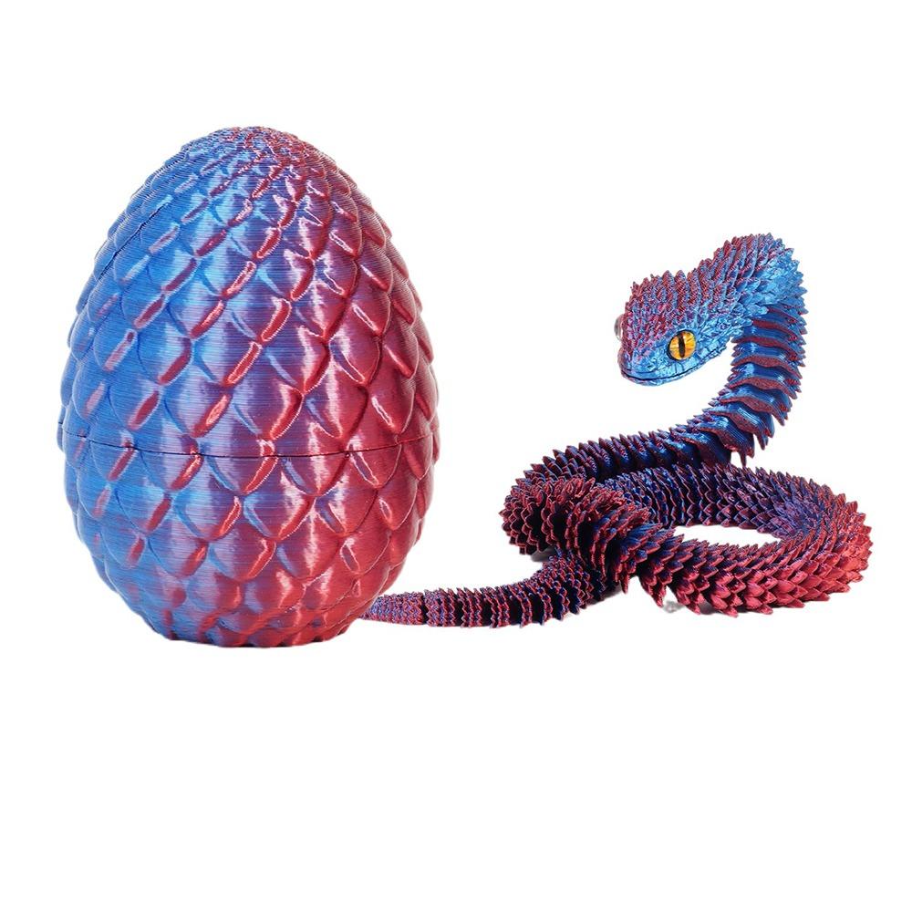 Яйцо змеи 3D-печатные игрушки змеи креативная имитационная модель животного рождественские украшения