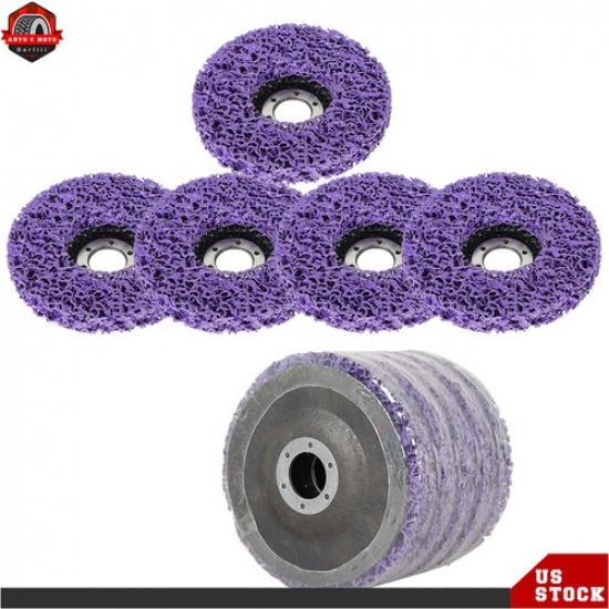 10 Piece 4.5" × 7/8" Strip Discs Stripping Wheel for Angle Grinders Purple