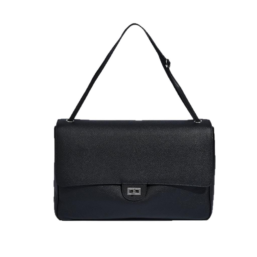 Leather Women'S Bag First Layer Cowhide Small Fragrant Style Maxi Tote Bag Large Capacity Flip One Shoulder Oblique Span Bag