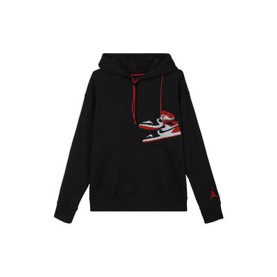 Jordan Jumpman Holiday Толстовка с капюшоном на флисовой подкладке Мужские топы Черный CT3458-010