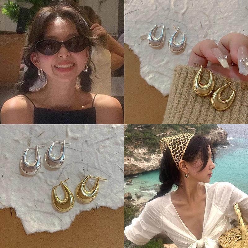 Серьги-пусеты «Кошачий глаз» с серебряной иглой: Набор из шести предметов для ухода за пирсингом ушей с дизайном хряща «без сна» для женщин.